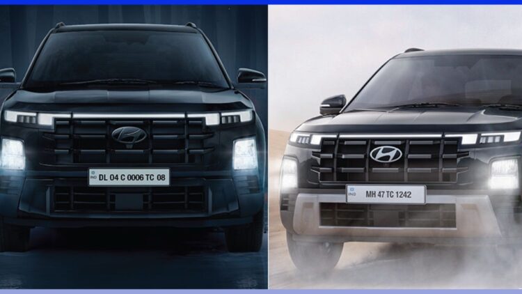 Hyundai Creta Dark Knight Vs Regular Model Specs Design Price Specs Comparison