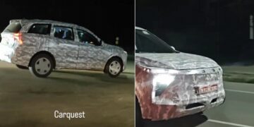 Mahindra Xuv700 Facelift Spied Testing