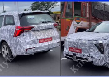 New Mahindra XUV700 Facelift Spotted Testing