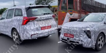 New Mahindra XUV700 Facelift Spotted Testing