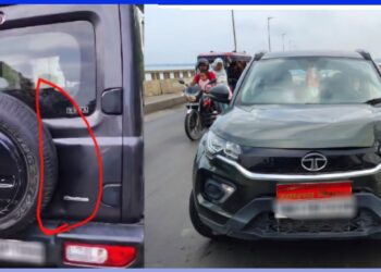 Maruti Jimny Hits Tata Nexon Accident