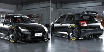 New Maruti Swift Imagined as Low Rider Race Car