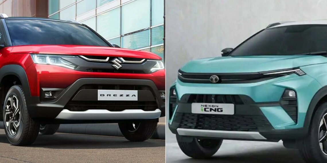 Tata Nexon Icng Vs Maruti Brezza Cng Specs Prices Design Features Comparison