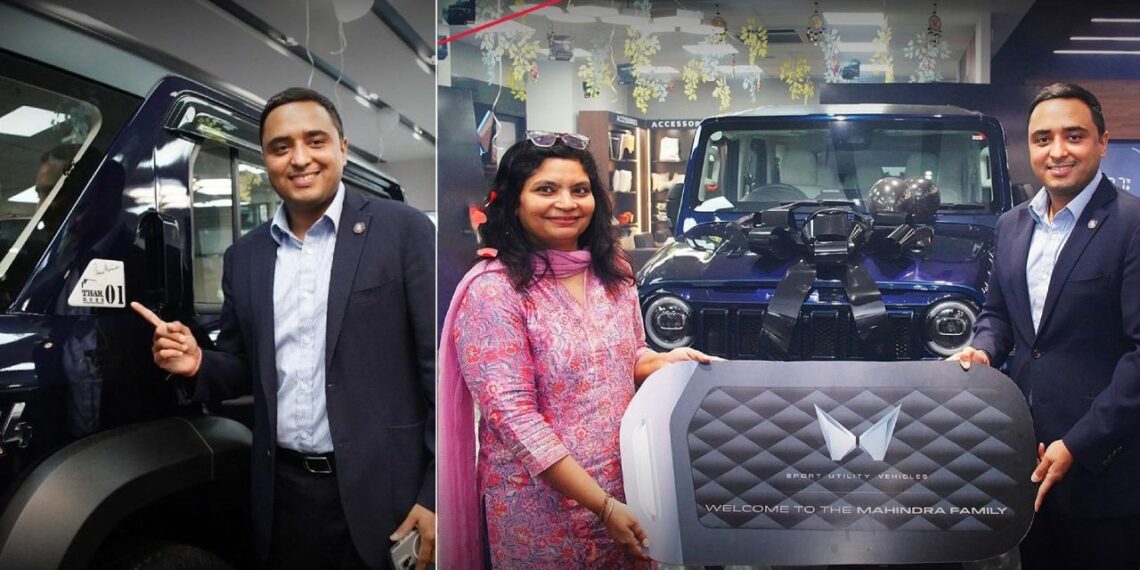 Aakash Minda Becomes First Owner of Mahindra Thar Roxx Vin 0001