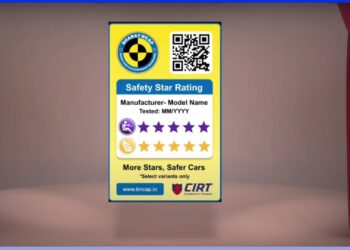 Bharat NCAP Safety Rating Sticker