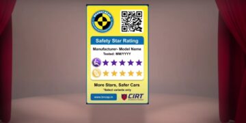 Bharat NCAP Safety Rating Sticker