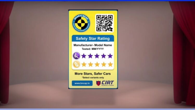 Bharat Ncap Safety Rating Sticker