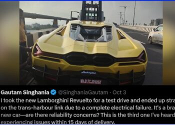 Gautam Singhania Lamborghini Revuelto Breaks Down