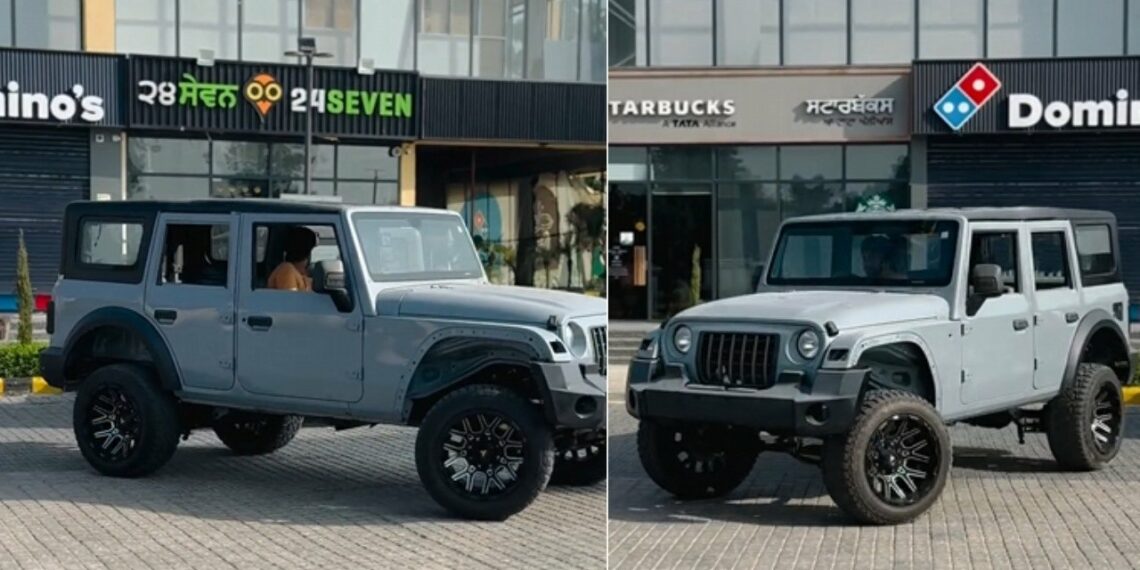 Mahindra Thar 5-door with Aftermarket Alloys