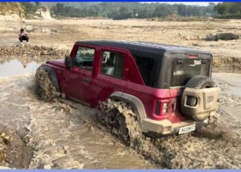 Mahindra Thar Roxx Extreme Water Wading Test