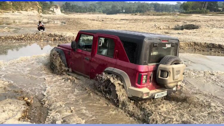 Mahindra Thar Roxx Extreme Water Wading Test