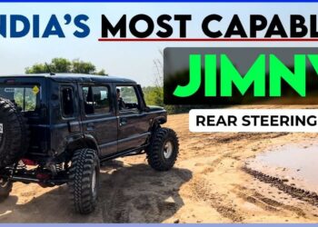 Modified Maruti Jimny with Rear Steering