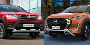 New 2024 Nissan Magnite vs Maruti Brezza Specs Price Features Design Comparison