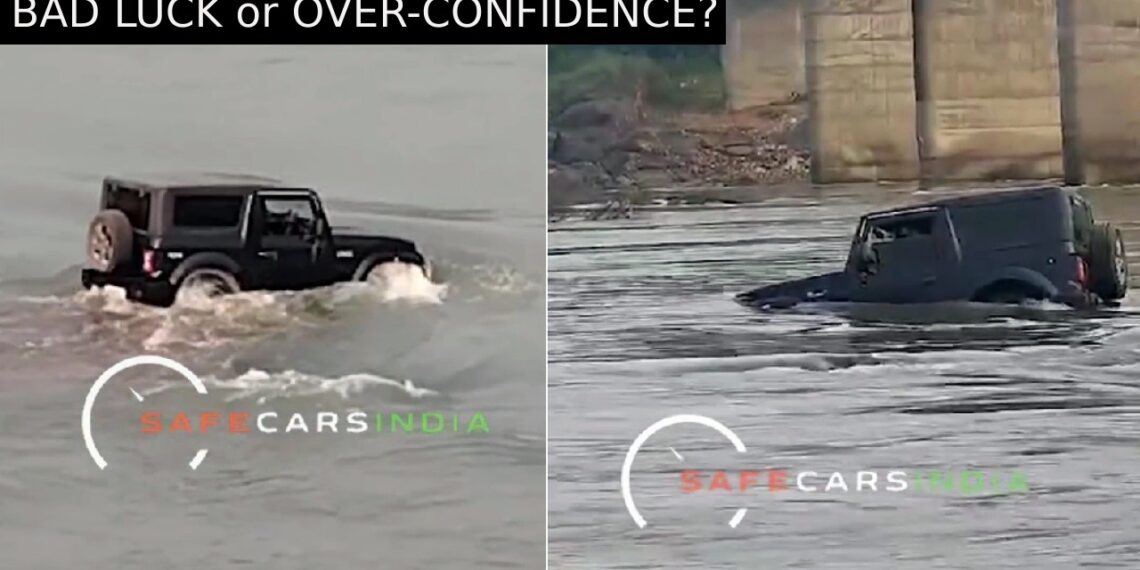 Mahindra Thar Off Roading Gone Wrong Stuck in River