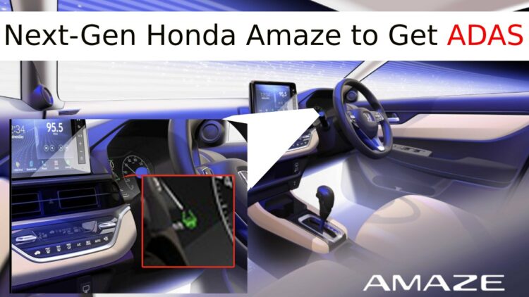 Next gen Honda Amaze Adas Official Design Sketch