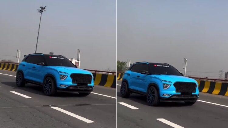 All blue Hyundai Creta