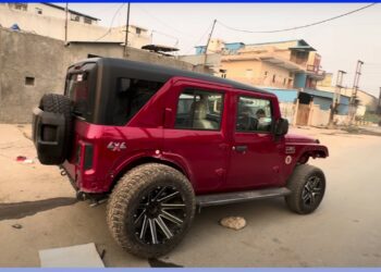 Mahindra Thar Roxx with Largest Tyres in India