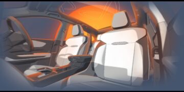 Mahindra XEV 9e Interior Sketch