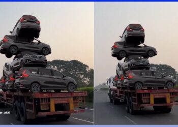 Maruti Ertiga MPVs Stacked Upon Each Other