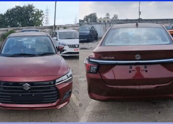 New Generation Maruti Dzire Spotted in Phoenix Red Colour with Beige Interior