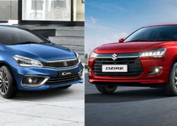 New Maruti Dzire vs Maruti Ciaz Specs Price Design Dimensions Safety Comparison