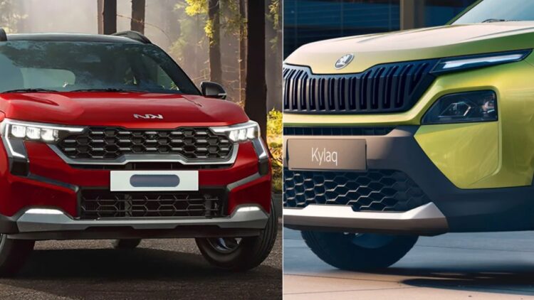 New Skoda Kylaq Vs Kia Sonet Specs Features Design Comparison