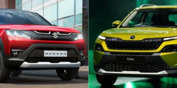 Skoda Kylaq vs Maruti Brezza Specs Features Design Comparison