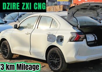 New Maruti Dzire ZXI CNG Rear Three Quarters