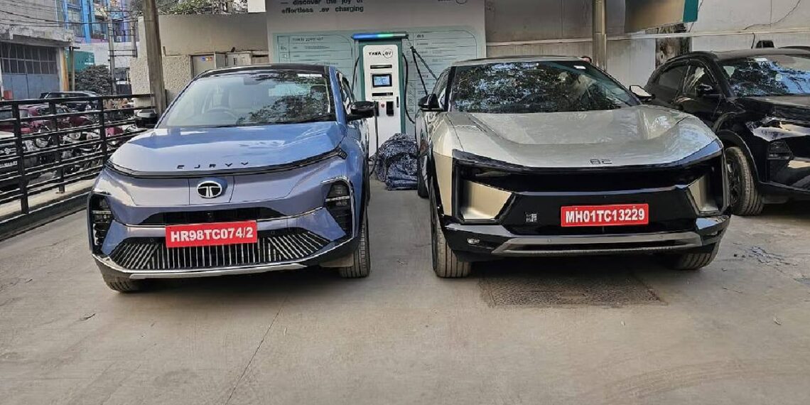 Mahindra Be 6e and Tata Curvv Ev Parked Side by Side