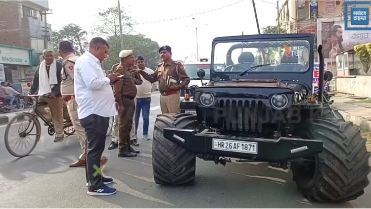 Mahindra Bolero Converted to Open Jeep Police Fines Rs 23000