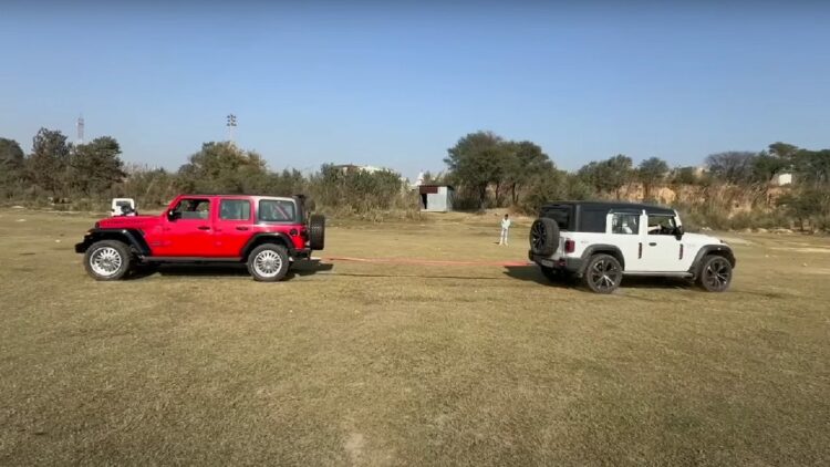 Mahindra Thar Roxx Vs Jeep Wrangler Vs Bolero Tug of War