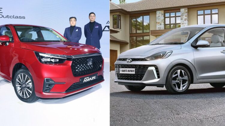 New Honda Amaze Vs Hyundai Aura Specs Price Features Design Comparison