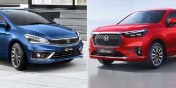 New Honda Amaze vs Maruti Ciaz Specs Price Features Design Comparison