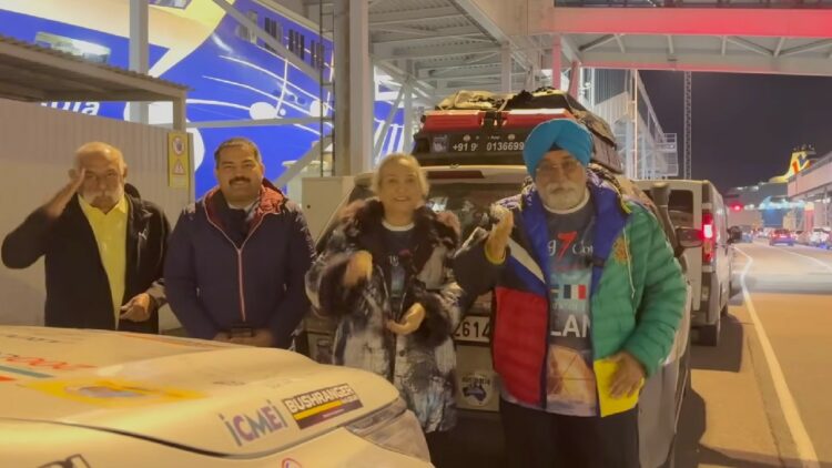 Sikh Couple on World Tour in Toyota Fortuner