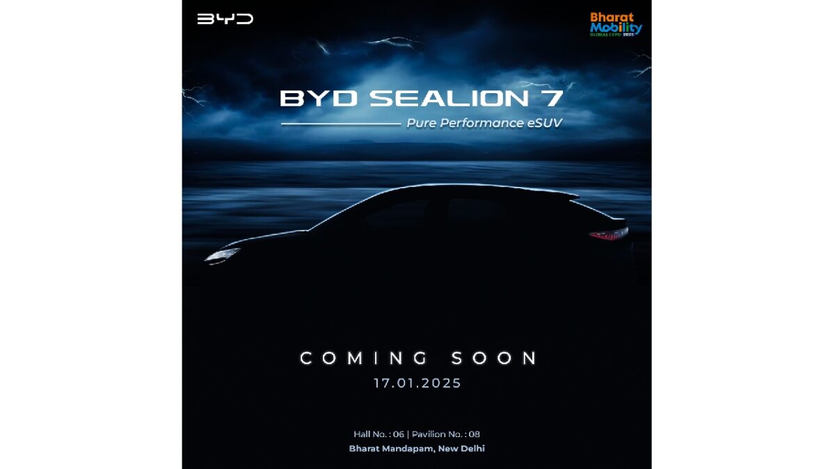 Byd Sealion 7 to Be Showcased at Bharat Mobility Global Expo 2025