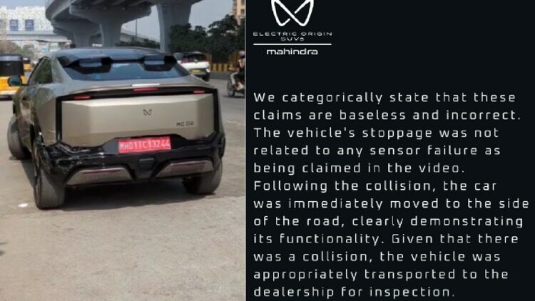 Mahindra Be 6 Crash Due to Sensor Failure Official Statement