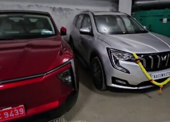 Mahindra XEV 9e and BE 6 Parked Alongside XUV700