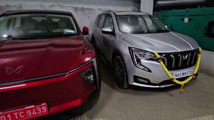 Mahindra Xev 9e and Be 6 Parked Alongside Xuv700