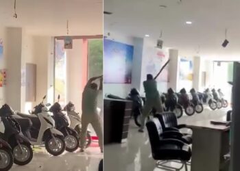 Man Damages Brother's Two-Wheeler Showroom