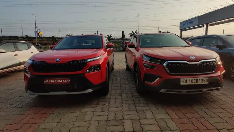 Skoda Kylaq Seen Alongside Kushaq