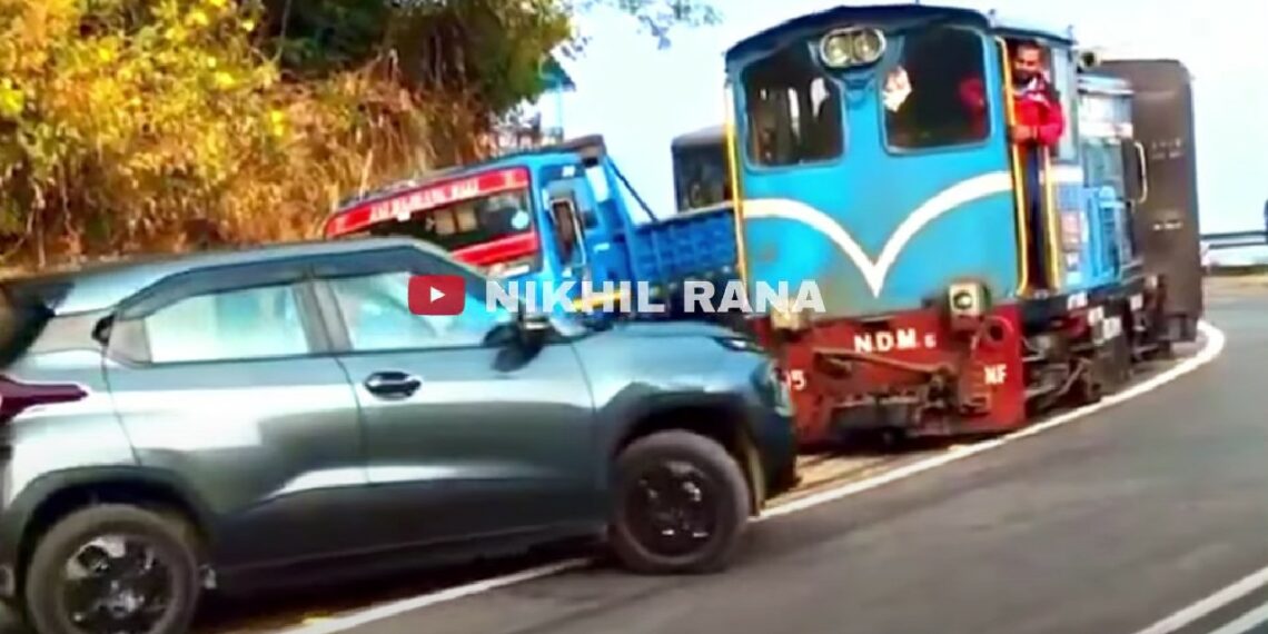 Tata Punch Parks on Train Track