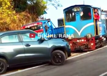 Tata Punch Parks on Train Track