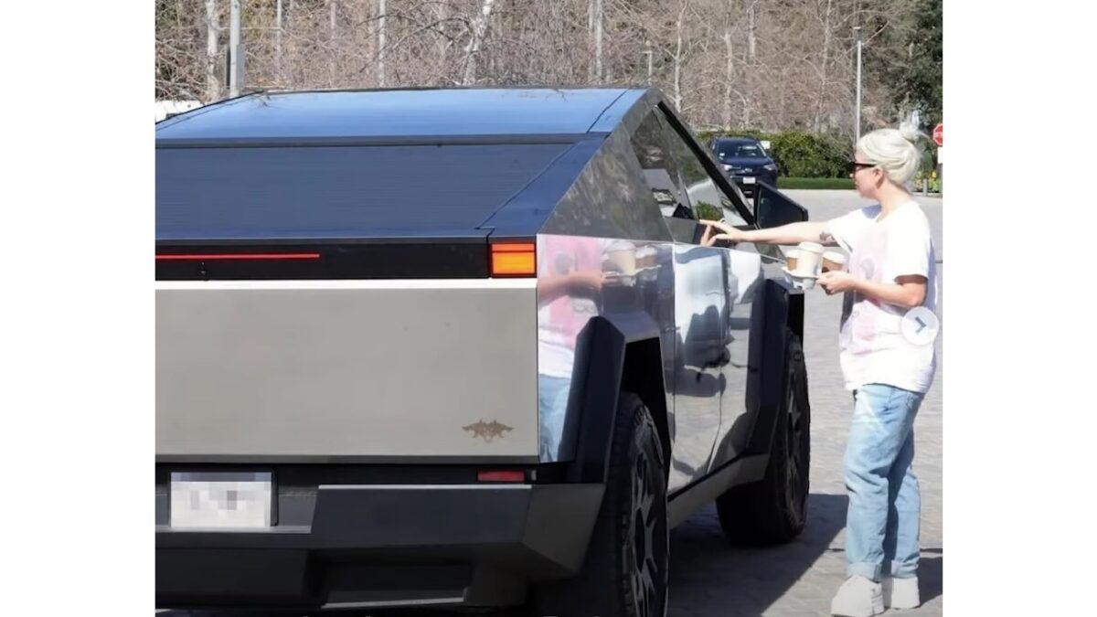 Lady Gaga with Her Tesla Cybertruck