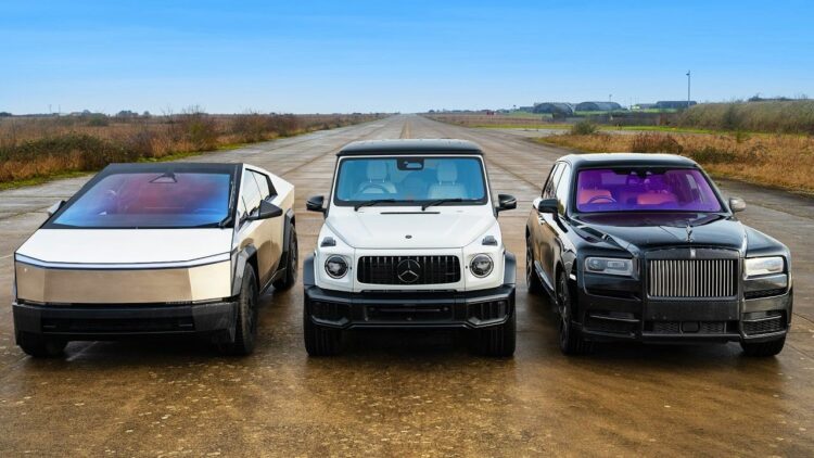 Tesla Cybertruck V Rolls Royce Cullinan V Mercedes Amg G63 Drag Race