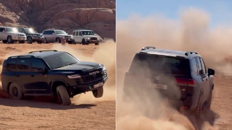 Toyota Land Cruiser Drifting in Desert