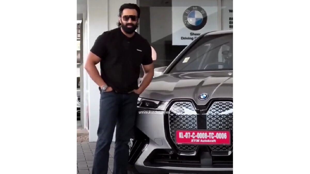 Unni Mukundan with His Bmw Ix