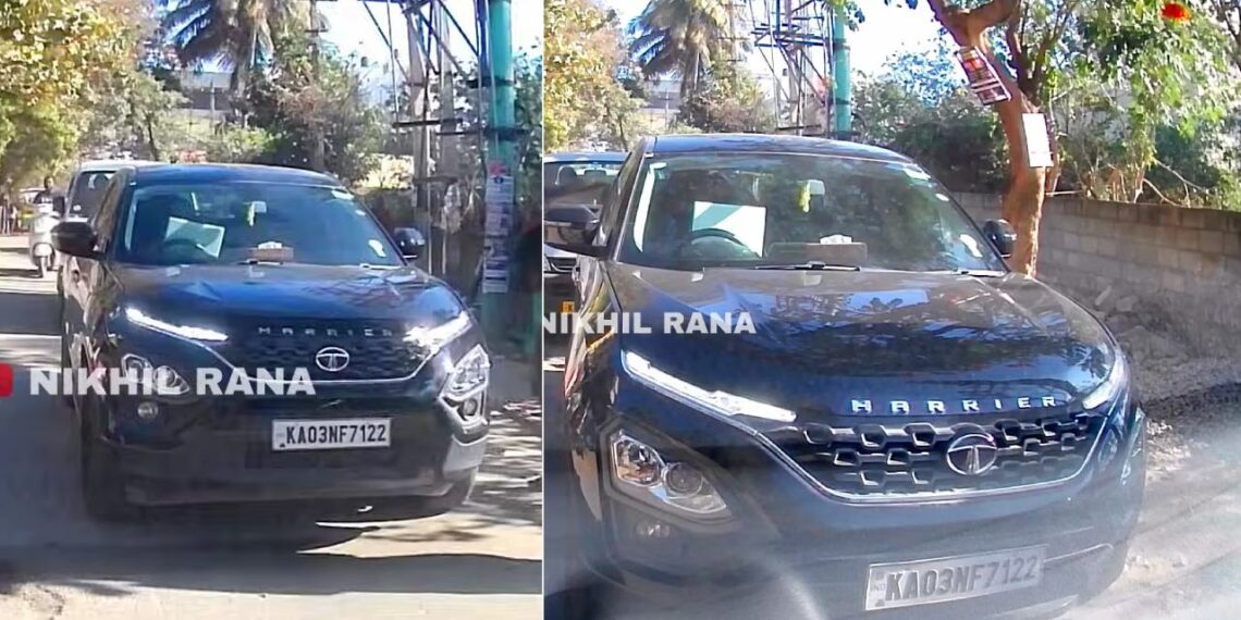 Tata Harrier Driver Uses Laptop While Driving