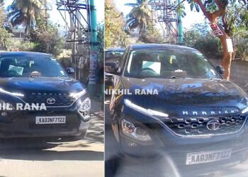 Tata Harrier Driver Uses Laptop While Driving