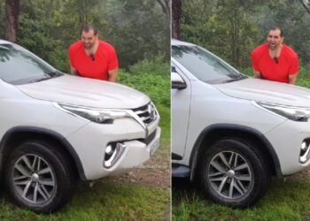 The Great Khali Moves Toyota Fortuner