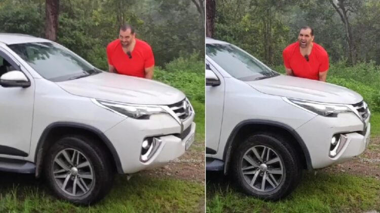 the Great Khali Moves Toyota Fortuner